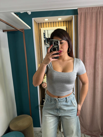 Top basic cotone