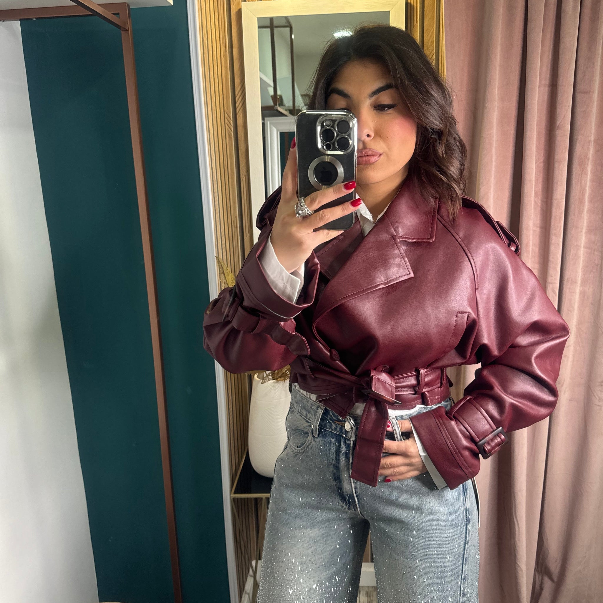 Trench crop bordeaux
