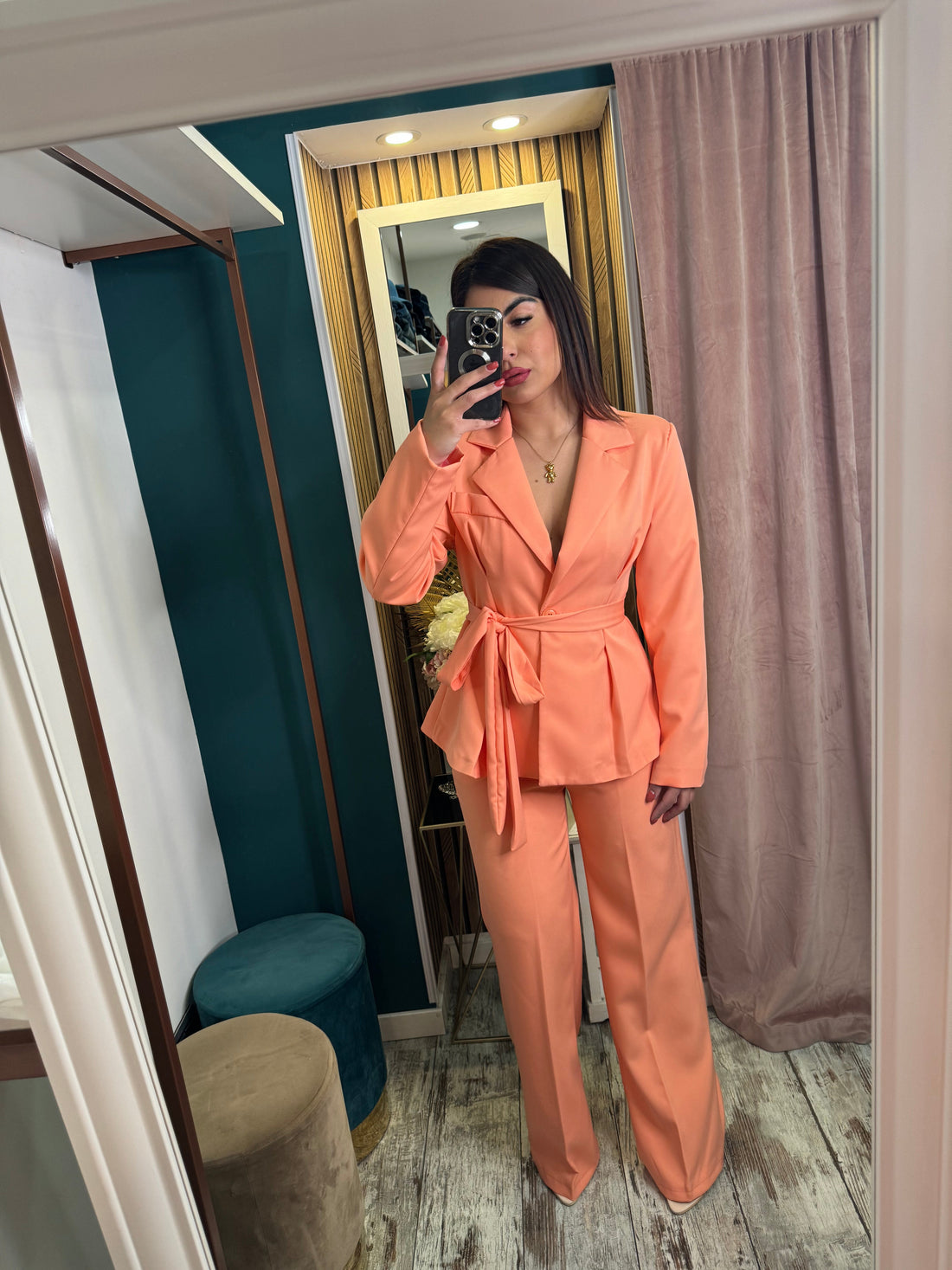 Tailleur Rachele salmone